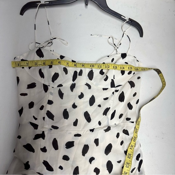 Reformation journey Elegant Black and White Polka Dot Dress size 10 - Picture 6 of 12